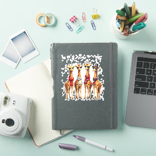 Giraffe Christmas Chic Oversized T-Shirt Sticker
