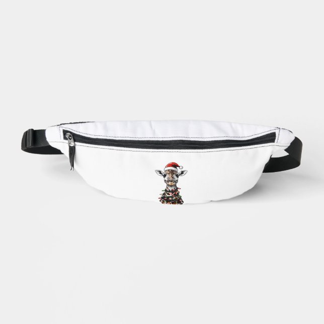 Giraffe Christmas Hat Xmas   Fanny Pack (Front)
