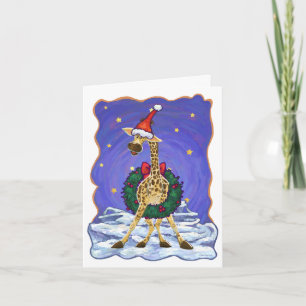 Giraffe Christmas Holiday Card