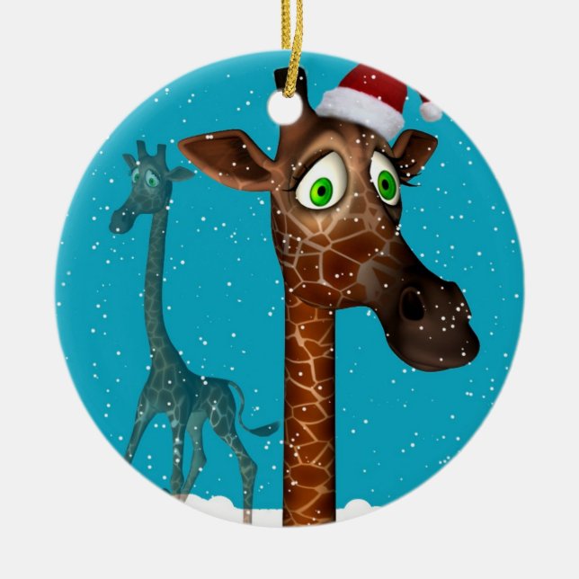 giraffe Christmas Ornament (Front)