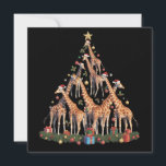 Giraffe Christmas Tree Santa African Wildlife Farm Holiday Card<br><div class="desc">Giraffe Christmas Tree Santa African Wildlife Lover Gift Xmas Giraffe Lovers Farm Holiday Animal</div>