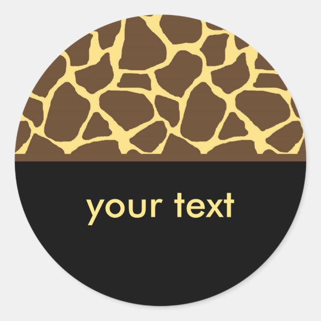 Giraffe Classic Round Sticker (Front)