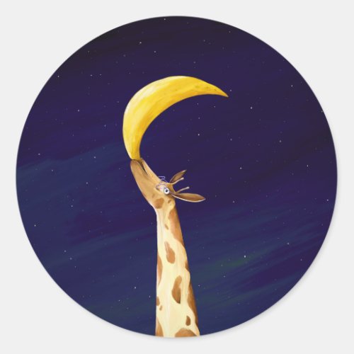 Giraffe  classic round sticker