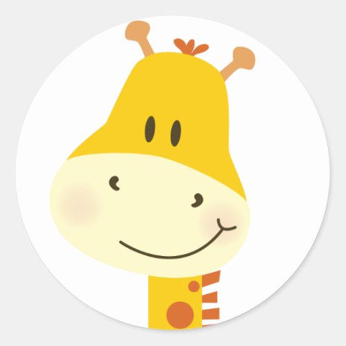 Giraffe Classic Round Sticker