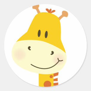 Giraffe Classic Round Sticker