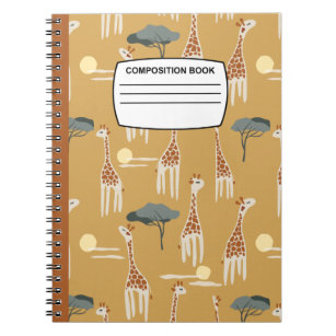 Giraffe composition notebook