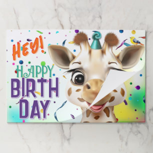 Giraffe Confetti Birthday Paper Pad