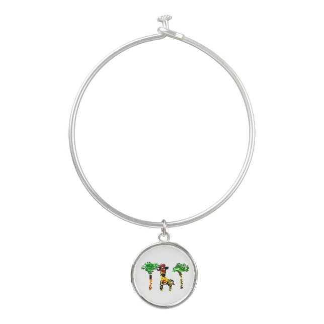 Giraffe cool summer  bangle bracelet (Front)