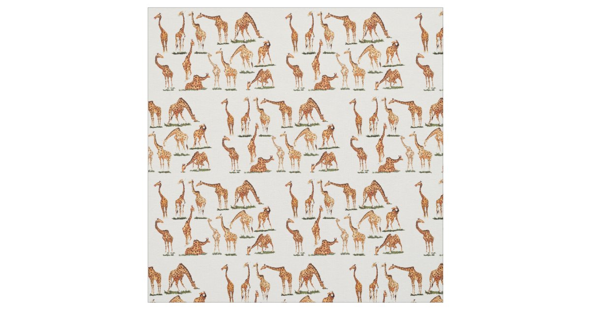 "GIRAFFE" COTTON FABRIC Zazzle