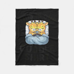 Giraffe Couple Cute Love This Is Our Cuddle  Fleece Blanket