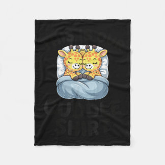 Giraffe Couple Cute Love This Is Our Cuddle  Fleece Blanket