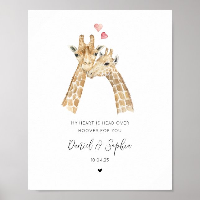 Giraffe Couple Poster (Front)
