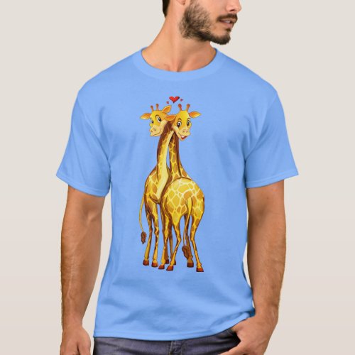 Giraffe Couple T_Shirt