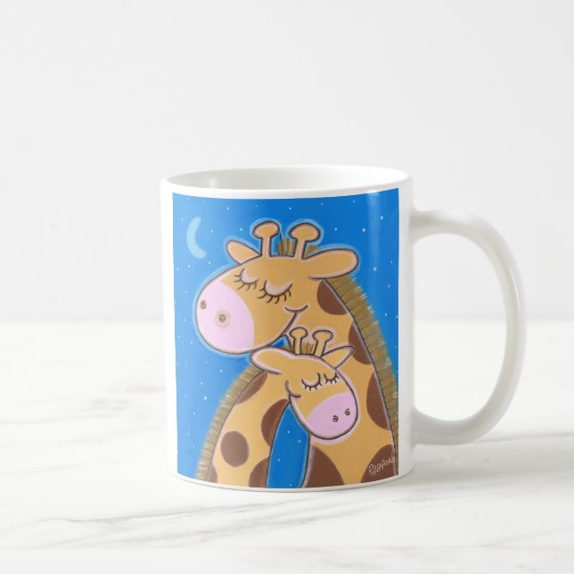 Giraffe Cuddles Coffee Mug (Right)