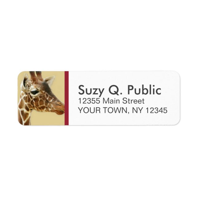 Giraffe Custom Address Labels (Front)