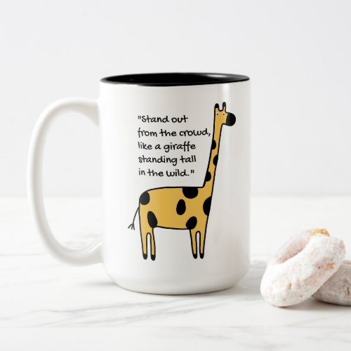 Giraffe Cute Animal Design  Two_Tone Coffee Mug