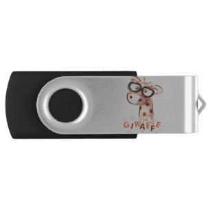 Giraffe Cute Kawaii Cartoon Flash Drive