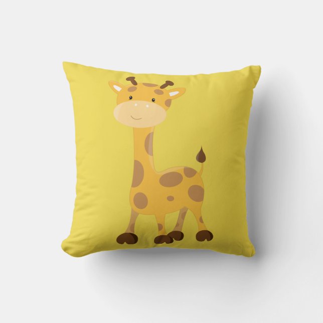 Giraffe Cutie Throw Pillow (Front)