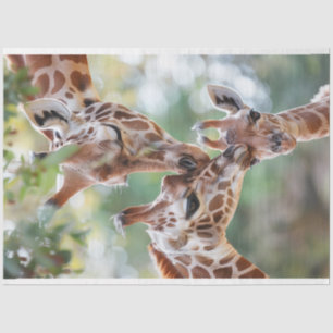 Giraffe Daddy Mama Baby Decoupage Tissue Paper