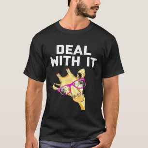 Giraffe Deal With It Kids Adults Womens Mens T-Shirt