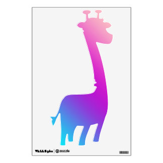 Giraffe Decals - Blues, Purples, Pinks
