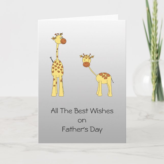 Giraffe Design Fathers Day Card. Card (Front)