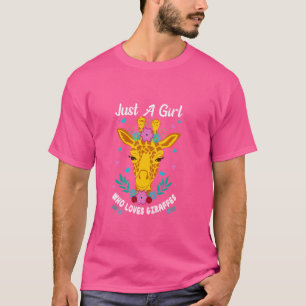 Giraffe Design For Girls Giraffe Zoo Animal Lovers T-Shirt