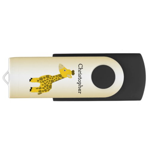 Giraffe Design Personalised Flash Drive