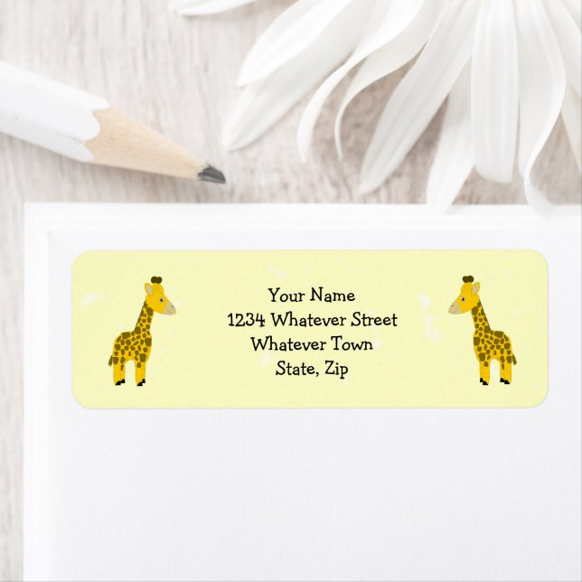 Giraffe Design Return Address Label (Insitu)