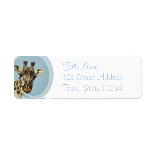 Giraffe Design Return Address Mailing Label