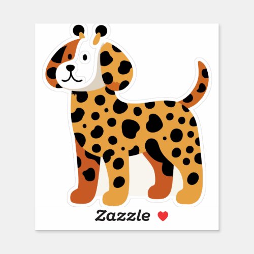 giraffe dog sticker