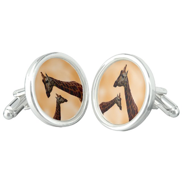 Giraffe Double Trouble, Cufflinks (Angled)