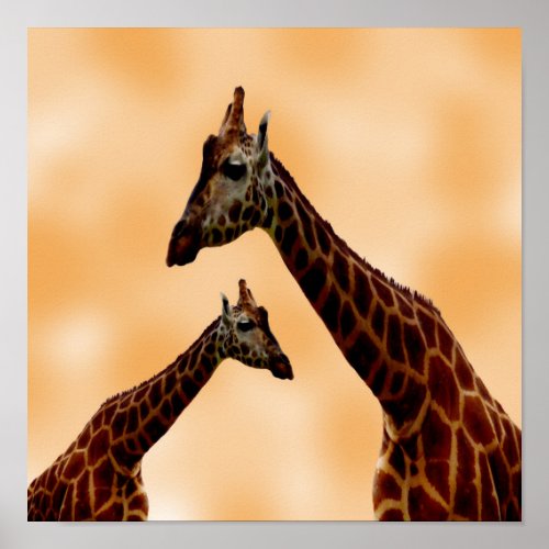 Giraffe Double Trouble Poster