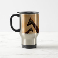 Giraffe Double Trouble, Travel Mug