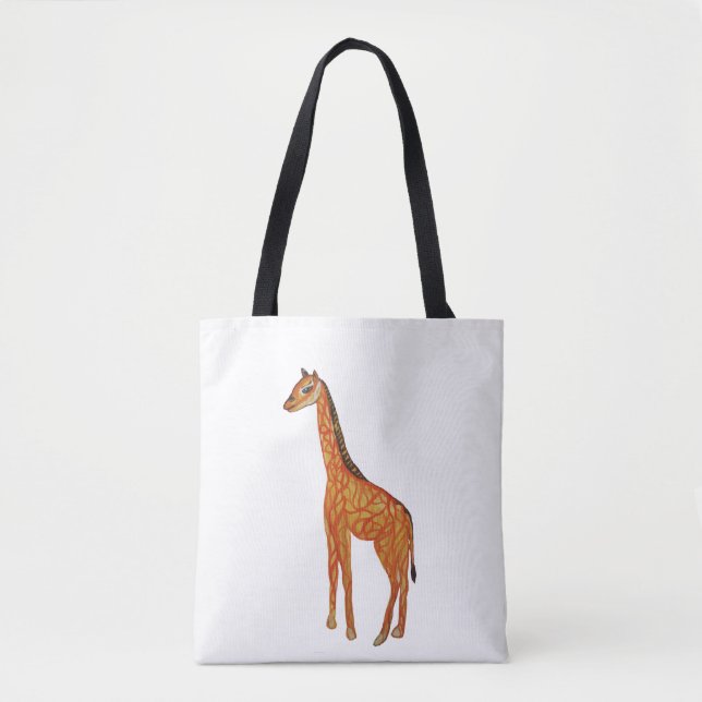 Giraffe drawing Custom All-Over-Print Tote Bag (Front)