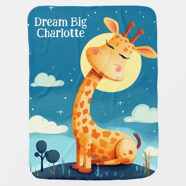 Giraffe Dreaming | Animal | Baby Blanket (Front)