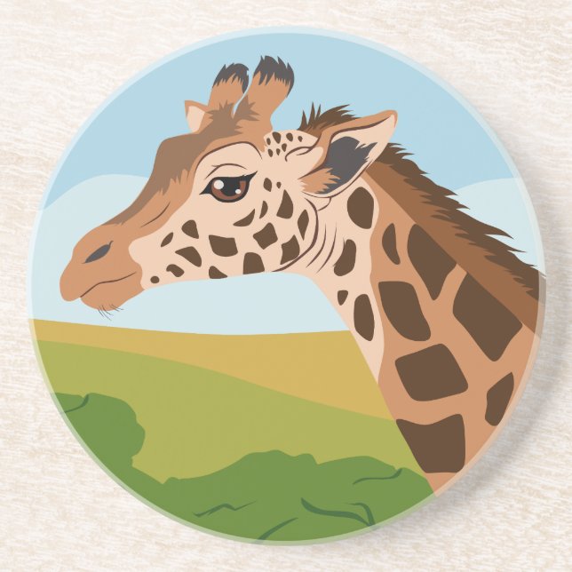 Giraffe Drink Coaster (Front)