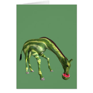 Giraffe Eating Watermelon