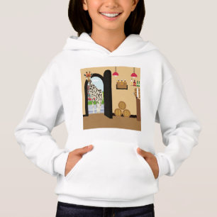 Giraffe enters the pub hoodie