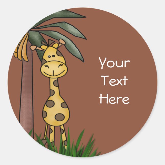 Giraffe envelope Seals and Stickers (Front)