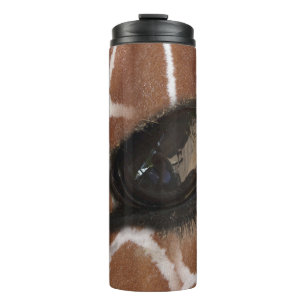 Giraffe Eye Close-Up Thermal Tumbler
