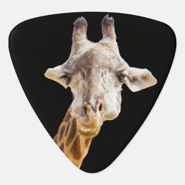 Giraffe Face Funny Guitar Pick (Front)