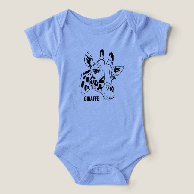 Giraffe face on Toddlers baby cloths Infant T-shirt (Design Front)