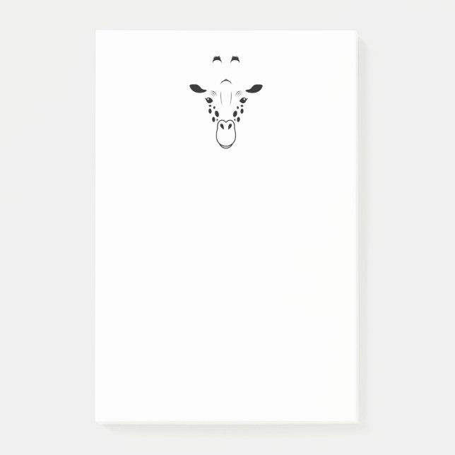 Giraffe Face Silhouette Post-it Notes (Front)