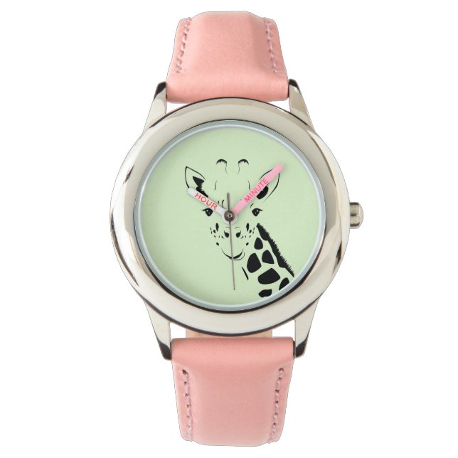 Giraffe Face Silhouette Watch (Front)