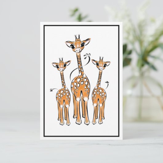 Giraffe Family  (Standing Front)