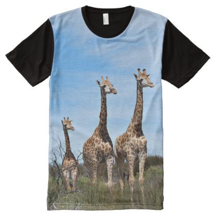 Giraffe Family All-Over-Print T-Shirt