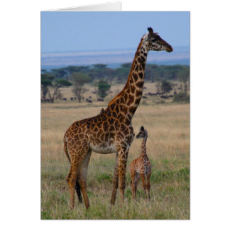 Giraffe family cards