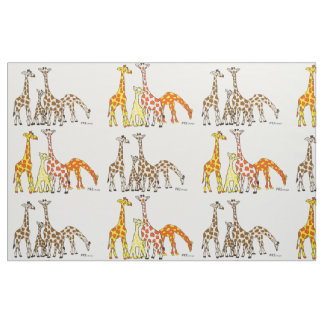 Giraffe Family Fabric