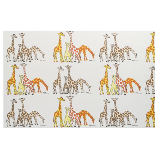 Giraffe Family Fabric
